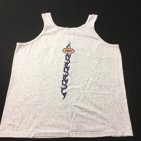 Vintage 90s Soffe United States Army graphic t-shirt tee Sz XL tank top gray - Picture 8 of 10
